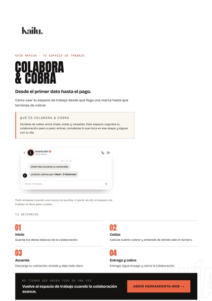 Portada de la Guía rápida de Colabora & Cobra